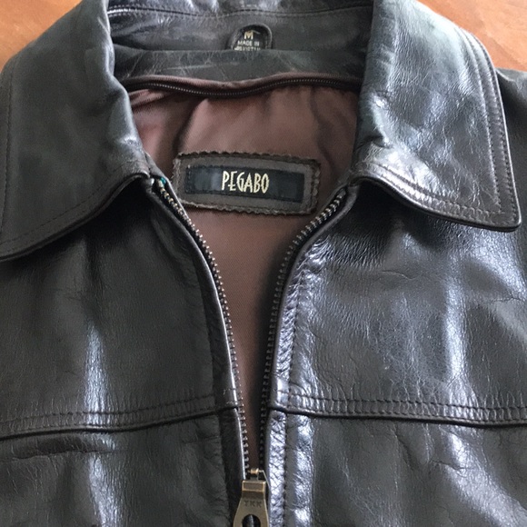 Mens Pegabo Leather Jacket - Picture 4 of 15
